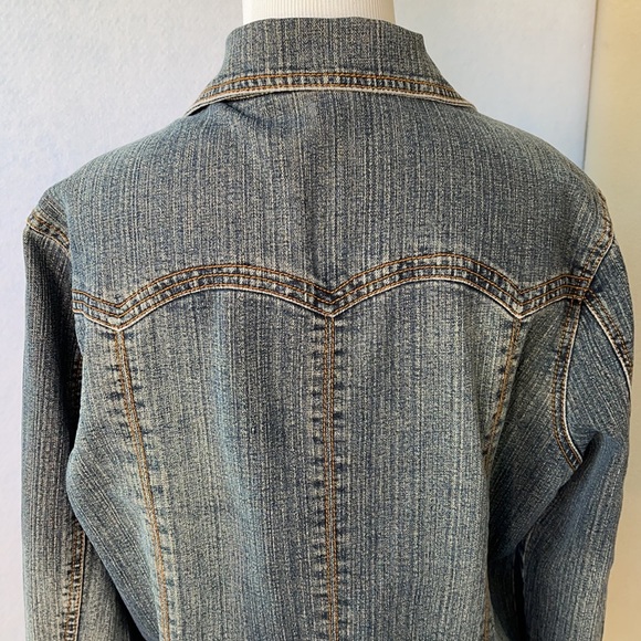 Stud Embellished Jean Jacket F.L. Jeans - Picture 7 of 12
